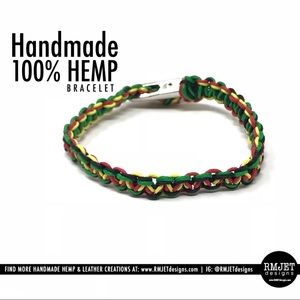 Hemp Rasta Bracelet - Handmade
